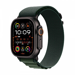 Apple Watch Ultra 2 GPS + Cellular 49mm Black Titanium Case | Dark Green Alpine Loop - Medium