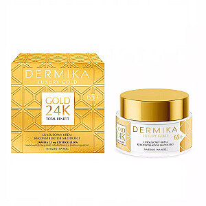 DERMIKA Luxury Gold 24K роскошный крем для лица 65+ 50мл