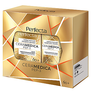 PERFECTA SET Ceramedica PEP-3 silnie przeciwzmarszczkowy krem 60+ na dzien i na noc 50 ml + skoncentrowany krem pod oczy i na powieki 15ml