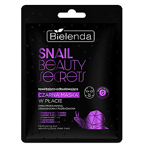 BIELENDA Черная тканевая маска Snail Beauty Secrets увлажняющая и восстанавливающая 1 шт.