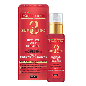 BIELENDA Super Trio aktywnie rewitalizujące serum przeciwzmarszczkowe na noc 30ml