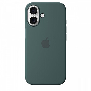 Apple iPhone 16 Silicone Case with MagSafe lake green