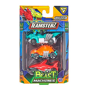 TEAMSTERZ Automobiliai „Beast Machine“, 3vnt, 7,5 cm