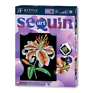 KITFIX DIY „Sequin Art“ violetinis rinkinys „Lelija“