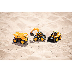 TEAMSTERZ JCB Sunkvežimių rinkinys, 18 CM, 3 vnt