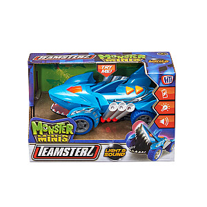 TEAMSTERZ Automobilis su šviesomis ir garsais „Mighty Machine shark“, 12,5 cm