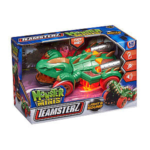 TEAMSTERZ Automobilis su šviesomis ir garsais „Mighty Machine dino car“, 12,5 cm