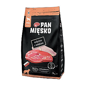 PAN MIĘSKO Телятина с индейкой XS - сухой корм для собак - 9 кг