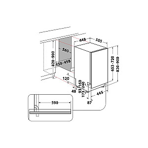 Whirlpool WSIC 3M27 Полностью встраиваемая на 10 комплектов посуды E