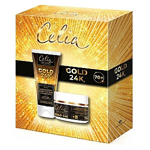 CELIA SET Set De Luxe Gold 24K крем против морщин 70+ для дня и ночи 50мл + крем для рук 80мл