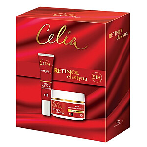 CELIA SET Retinol Elastyna krem 50+ na dzien i noc 50ml + krem pod oczy i na powieki 15ml