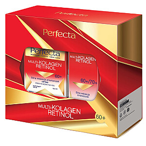 PERFECTA SET Multikolagen Retinol krem 60+ na dzień i na noc 50ml + krem pod oczy 60+/70+ 15ml