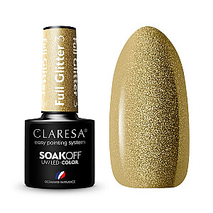 CLARESA Soak Off UV/LED гибридный лак с полным блеском 3 5г