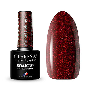 CLARESA Soak Off UV/LED Make It Shine лак гибридный 4 5 г