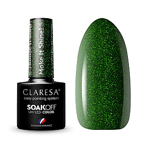 CLARESA Soak Off UV/LED Make It Shine лак гибридный 5 5г