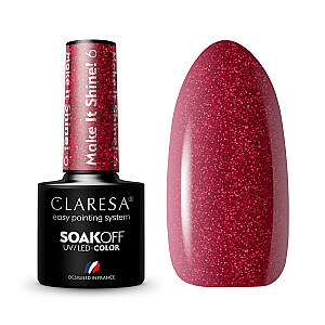 CLARESA Soak Off UV/LED Make It Shine lakier hybrydowy 6 5g