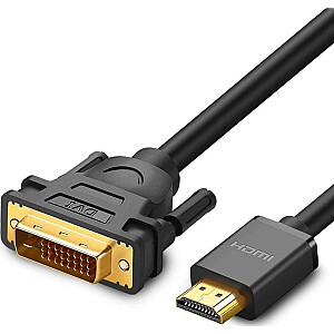 Кабель Ugreen Кабель-переходник Ugreen DVI 24+1 контакт (штекер) - HDMI (штекер) FHD 60 Гц 1,5 м черный (HD106 11150)