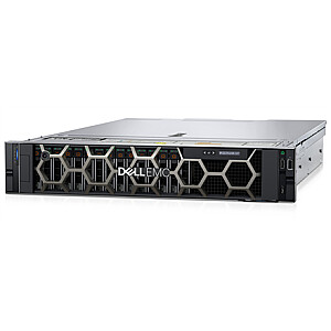 Dell Server PowerEdge R550 Silver 4314 / Be RAM / Be HDD / 8x3,5" važiuoklė / PERC H755 / iDRAC9 Ent / 2x700 W PSU / Be OS / 3Y pagrindinės NBD garantijos