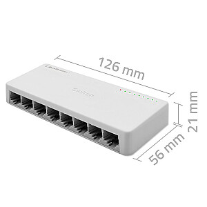 SWITCH przełącznik sieciowy 8 x port RJ45 | 1000Mbps | Fast      Ethernet | LAN 