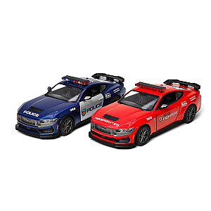 KINSMART Automobilio modelis 2024 Ford Mustang Dark Horse (Police/Firefighter), scale 1:38