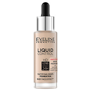 EVELINE Liquid Control HD Matifying Drops Foundation 010 Light Beige 32 ml