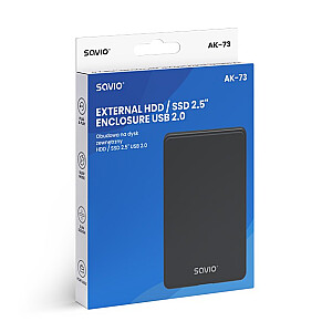 Корпус для внешнего HDD/SSD 2.5" USB 2.0 AK-73