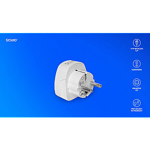 Adapter podróżny, gniazdo UK wtyk EU AP-02