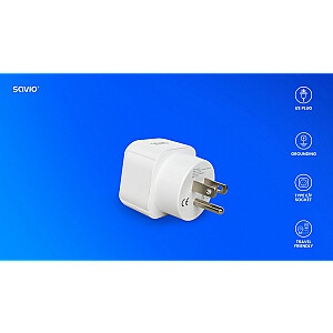 Adapter podróżny, gniazdo EU wtyk US AP-03