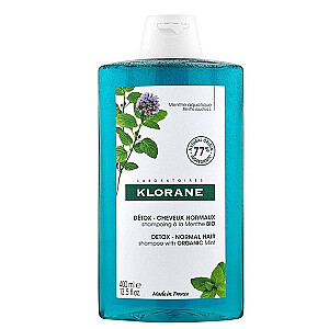 KLORANE Anti-Pollution Shampooing Detox интенсивно очищающий шампунь для кожи головы Aquatic Mint 400 мл