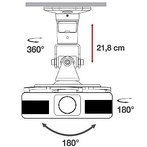 Uchwyt sufitowy do projektora 22cm 10kg