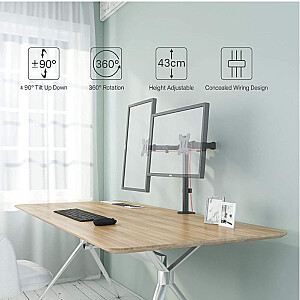 Double Desk Arm 2x LED/LCD 13-32 inch 2x 8kg