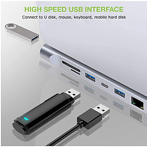 USB-C — HDMI/DP/VGA/USB-A/RJ45/SD/USB-C Док-станция для ноутбука PD 