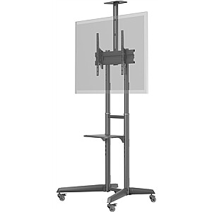 Goobay Floor stand | 59508 TV Presentation Stand Pro (Size L) | Adjustable Height, Tilt | 37-70 " | Black