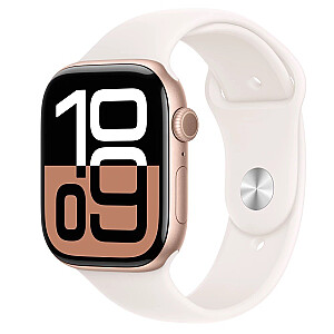 Apple Watch Series 10 GPS 46mm Rose Gold Aluminium Case | Light Blush Sport Band - S/M