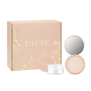 PAESE SET Puff Cloud sypki puder pod oczy 5,3g + puder prasowany w kompakcie 7g