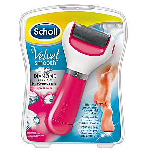 SCHOLL Velvet Smooth Diamond Crystals elektroniczny pilnik do stóp z kryształkami diamentów Pink I