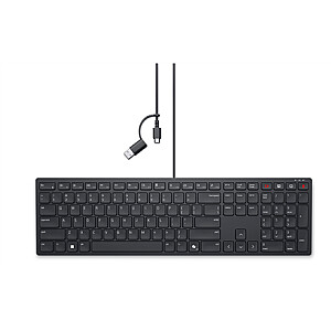 Dell | Bendradarbiavimo klaviatūra | KB525C | Klaviatūra | Laidinis | JAV (QWERTY) | Juoda | USB-C