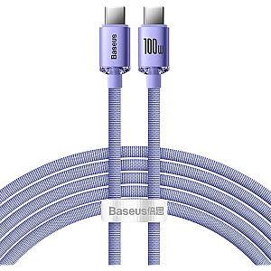 USB kabelis Baseus USB-C į USB-C, 2 m, violetinis (baseus_20220224134343)