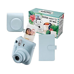 Комплект фотоаппарата Instax mini 12 BIG (фотоаппарат+футляр+альбом) синий