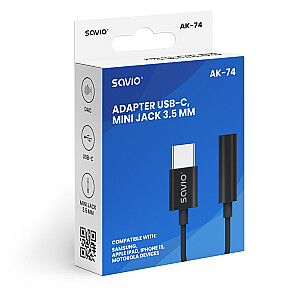 Adapter audio - USB-C Jack 3,5mm. AK-74