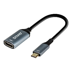 Адаптер USB-C (M) - HDMI (F), 4K, 60 Гц, алюминий, AK-78