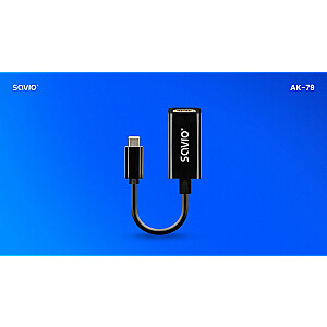 Adapter USB-C (M) - HDMI (F), 4K, 30Hz, plastik, AK-79 