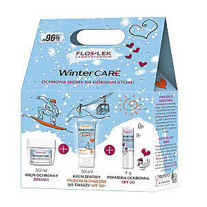 FLOSLEK SET Winter Care зимний защитный крем для лица 50мл + защитная помада SPF20 4г + зимний солнцезащитный крем для лица SPF50+ 30мл