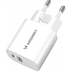 Зарядное устройство Wozinsky Wozinsky WGWCW USB-A Зарядное устройство USB-C 20 Вт - белое