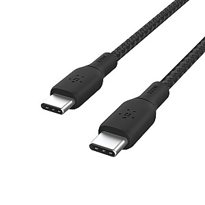 Кабель в оплетке USB-C на USB-C 100Вт 3м черный