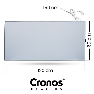 Инфракрасный обогреватель Cronos Synthelith PRO CRP-770TWP 770 Вт Full Grey с WiFi и пультом дистанционного управления