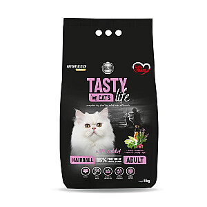 BIOFEED Tasty Cats Life Hairball Rabbit - sausas kačių maistas - 8 kg