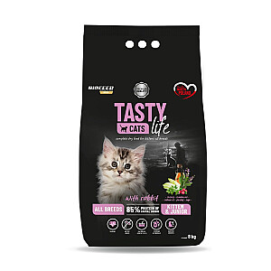 BIOFEED Tasty Cats Life Kitten Junior Rabbit - sausas kačių maistas - 8 kg