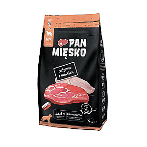 PAN MIĘSKO Телятина с индейкой XL - сухой корм для собак - 9 кг