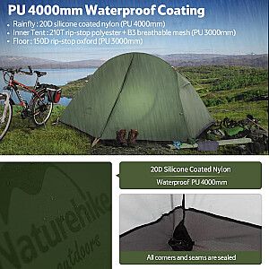 Itin lengva dviračio palapinė 1 nh18a095-d-forest green
